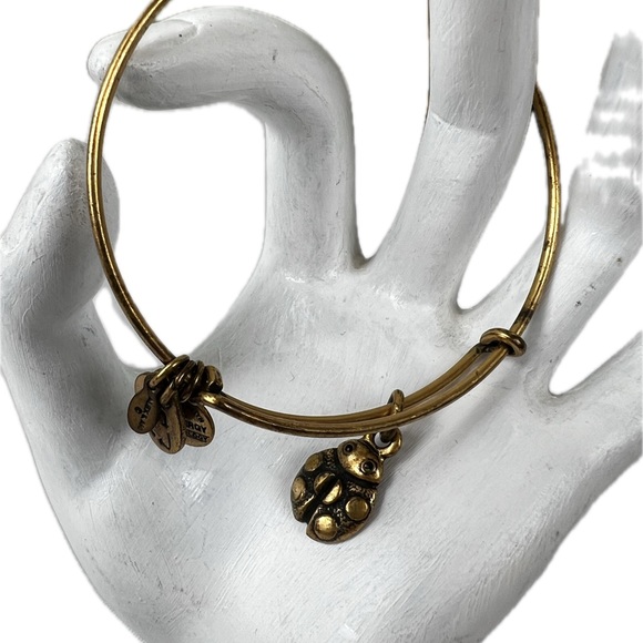 Alex and Ani Ladybug Charm Bracelet Rafaelian Gold Finish - Expands 2"- … - Picture 2 of 11